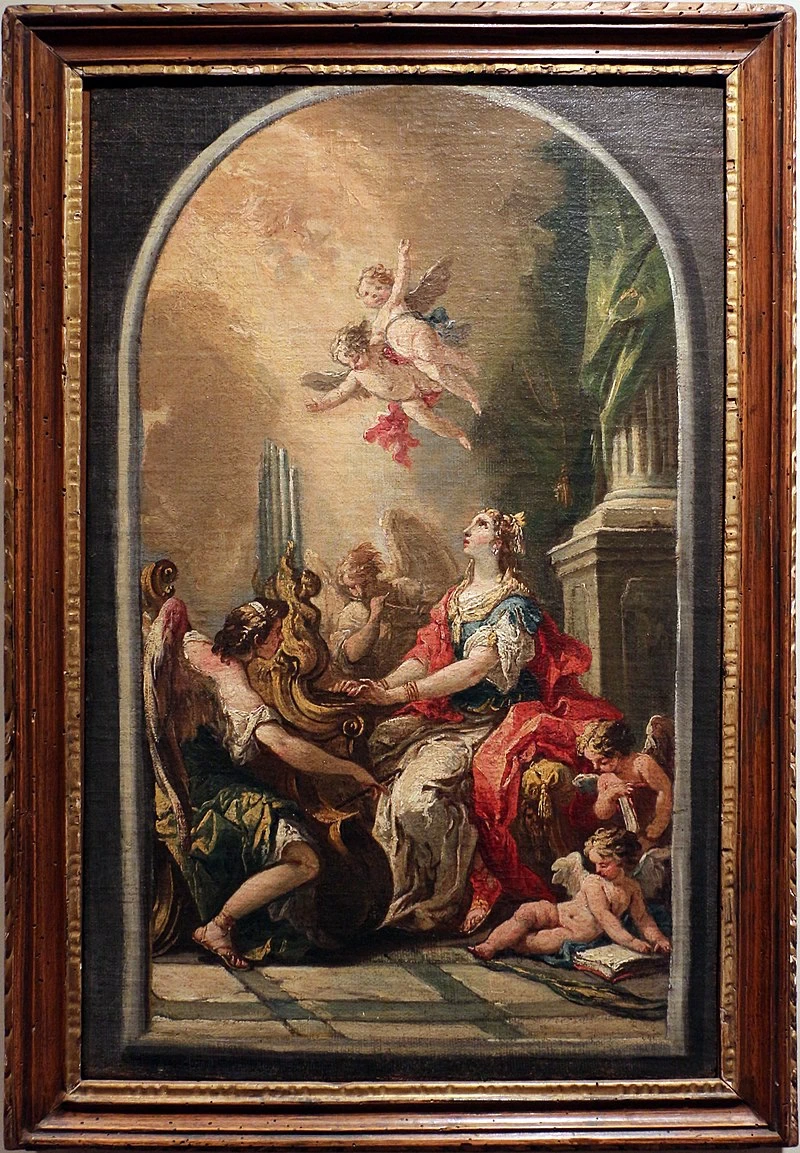 Santa Cecilia e angeli